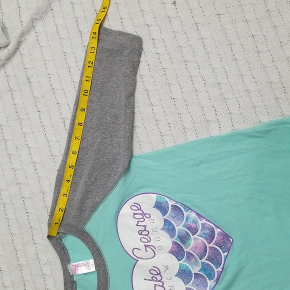 5/$25🌴Lake George Mermaid Vibes Baseball Tee 6/8 Girls - Picture 7 of 7